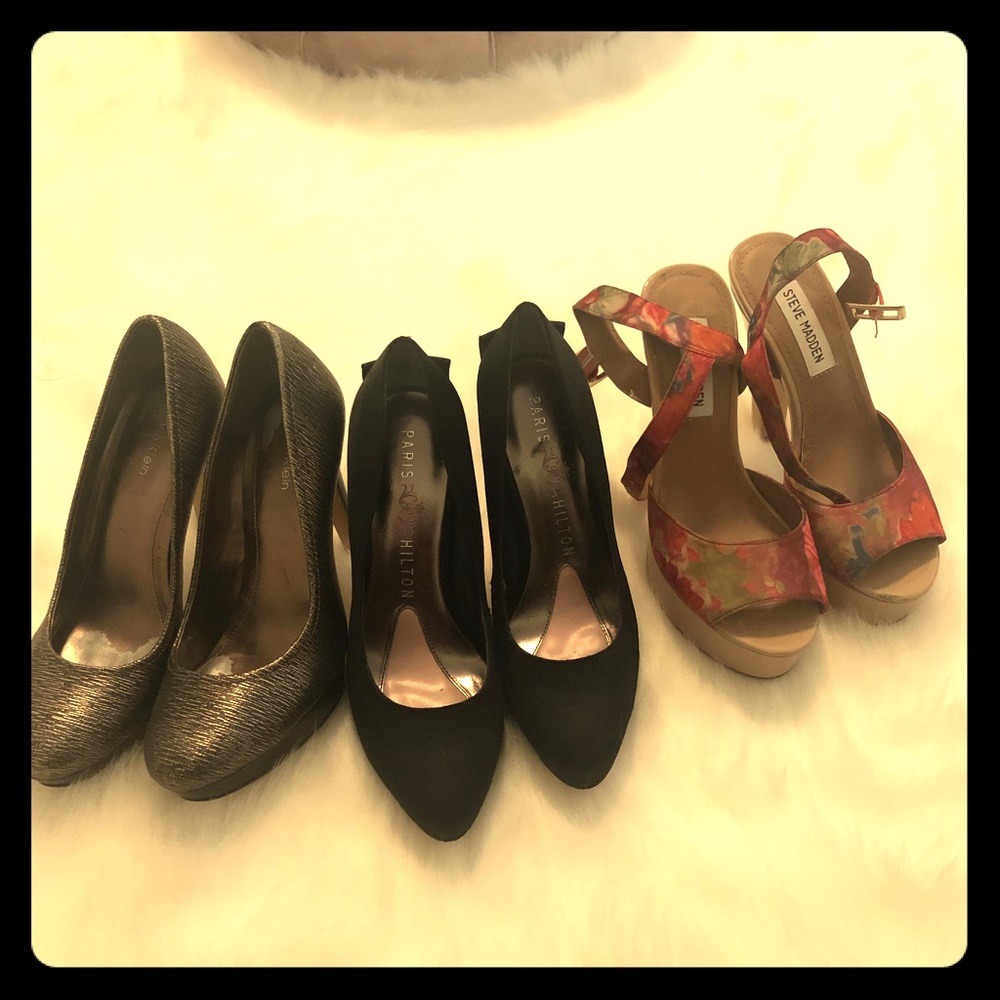 Bundle heels size 6 gently used